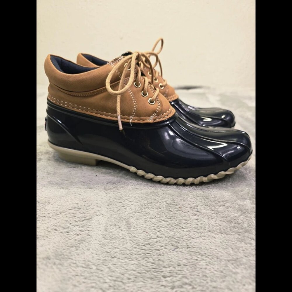 Tommy Hilfiger T-WHEAT-T‎ Boots Womens 7M Blue/Tan Rubber Clean! - Picture 9 of 15